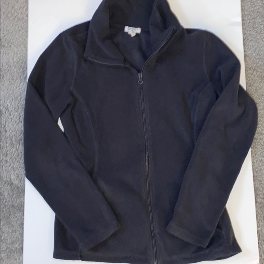 Old Navy Medium grey fleece full zipper sweater